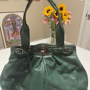 Coach Green Leather Tote